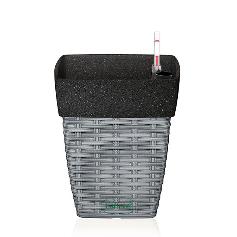 Black Sand - Weaved Flat Planter Square  