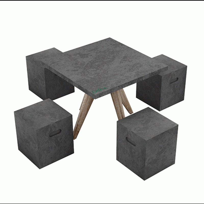 Fiber Table Square V Shape
