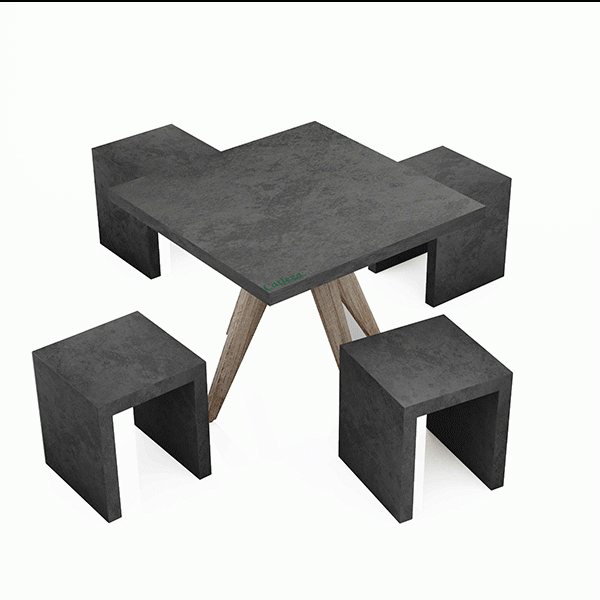 Fiber Table Square V Shape